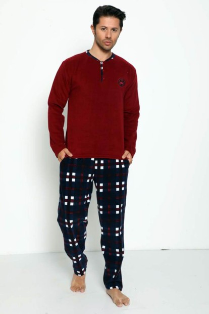 Bordo Department Baskılı Polar Erkek Pijama Takımı - Pijamaevi
